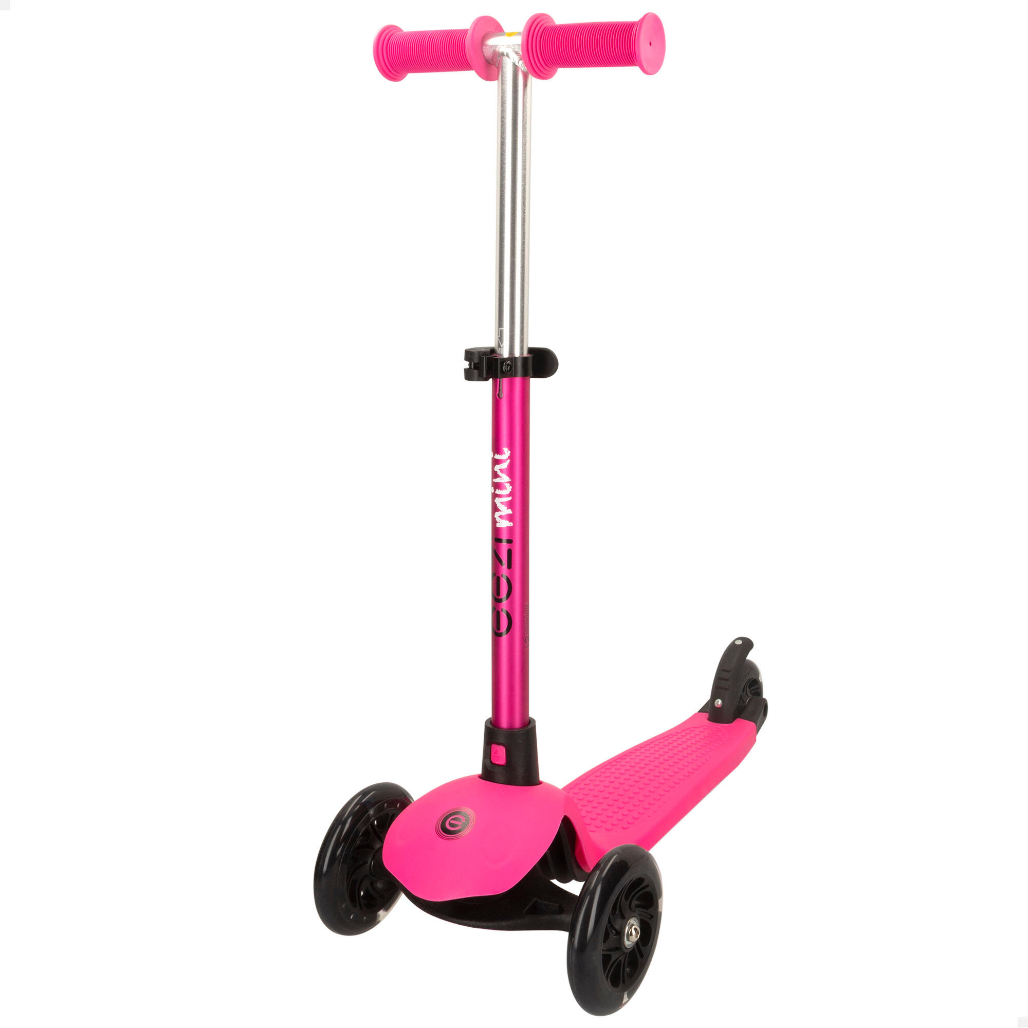 Patinete 3 ruedas fucsia c luces y manillar desmontable EEZI Decathlon